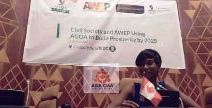 Alexandra Fangbemi Représentante AICA Togo lors du Forum économique de AWEP,